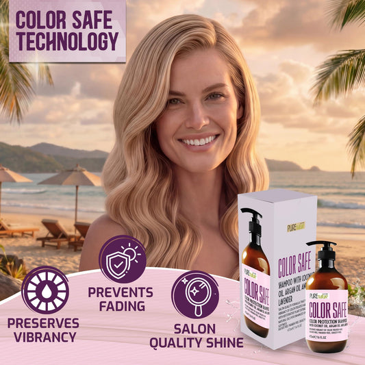 Color Safe Shampoo Sulfate Free for Color Treated Hair Moisturizing and Nourishing Care Paraben Free Color Protecting Formula Professional Salon Grade Quality for Men and Women 16 Fl Oz