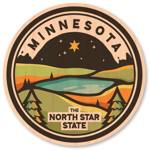 Minnesota - The North Star State Wood Sticker
