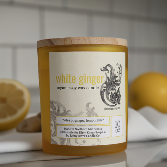 White Ginger 10oz Handcrafted Soy Candle