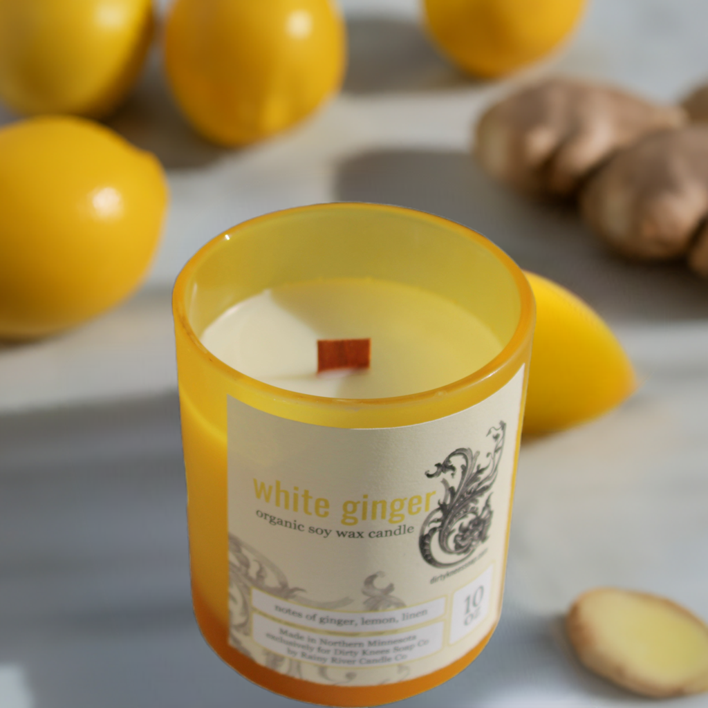 White Ginger 10oz Handcrafted Soy Candle