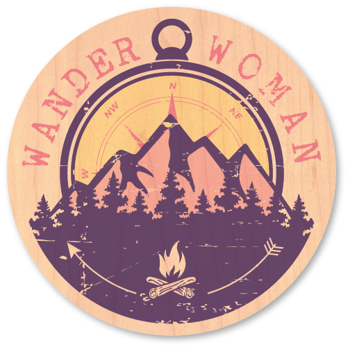 Wander Woman Wood Sticker